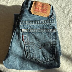 Vintage Levi’s 505 denim jeans kids size 6 slim adjustable waist